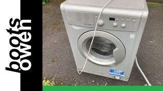 How to clean and check Indesit IWDD7143S washing machine filter Hunting for treasure on the street [upl. by Alcine]