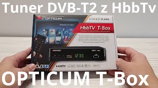 OPTICUM HbbTv TBox  czyli tuner DVBT2 z obsługą telewizji hybrydowej HbbTV  unboxing [upl. by Rodge]