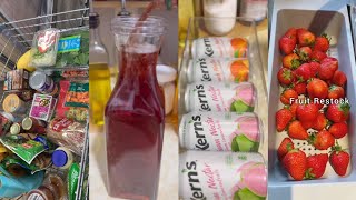 KitchenFridge and Grocery restocks Asmr Organization and restockingTiktok satisfyingASMR [upl. by Schwerin]