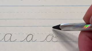 Lowercase quotaquot in cursive [upl. by Emmalyn]