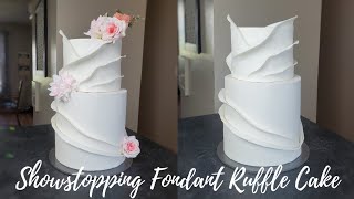 Modern Fondant Ruffle Cake  Cake Decorating Tutorial [upl. by Regazzi]