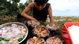 Tuyom at kinilaw na bisugo napaka ganang kumain sa tabing dagat [upl. by Jonati809]