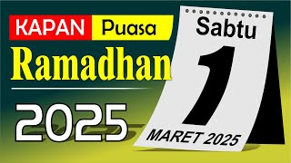 Puasa Ramadhan 2025 jatuh pada tanggal berapa  1 Ramadhan 1446 H  Jadwal Puasa  Kalender 2025 [upl. by Allisurd178]