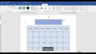 How to Create a Calendar in MS Word [upl. by Ahtel]