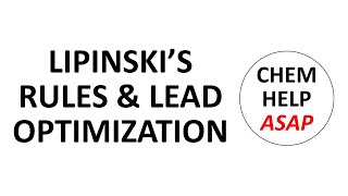 Lipinskis rules drugs amp lead optimization [upl. by Spevek194]