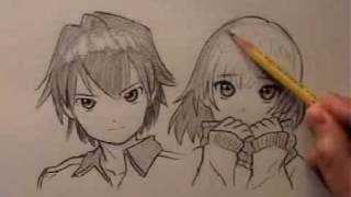 How to Draw Manga Hair Male and Female [upl. by Llorre56]