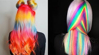 New Hair Color Ideas For 2018 Amazing Rainbow Hair Color Transformation Tutorials Compilations [upl. by Reilly]