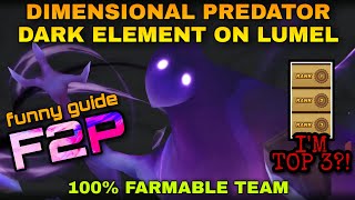 F2P DARK DIMENSIONAL PREDATOR ON LUMEL SUMMONERS WAR SW [upl. by Corette]