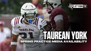 Spring Practice Press Conference Taurean York [upl. by Nelle]