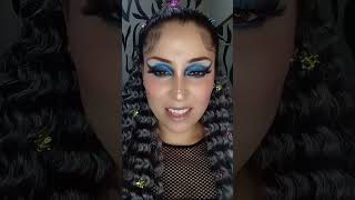 maquillaje negro con azul makeup nosabiaquelonecesitaba makeupartist [upl. by Aziza]