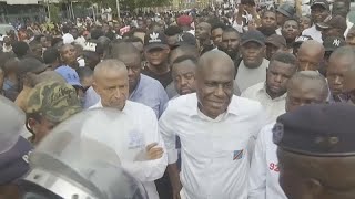 RDC  la marche de lopposition contre la CENI dispersée [upl. by Shandra]