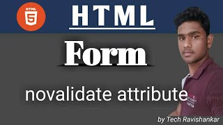 Novalidate Attribute In HTML Form Hindi [upl. by Oecam]