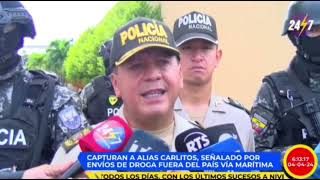 🇪🇨 Noticias Ecuador capturan a alias quotCarlitosquot miembro organización narcodelictiva [upl. by Gluck432]