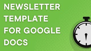 Google Docs tutorial How to create a newsletter printed or email using a template 2023 [upl. by Siclari828]