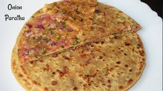 Onion Paratha recipe  Pyaz ka paratha  Easy breakfast recipe  Flavours Of Food [upl. by Parke458]