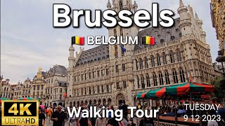 Brussels Belgium 4K walking tour [upl. by Meldoh]