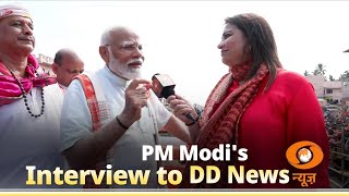 Live PM Modis interview to DD News [upl. by Ailahk]