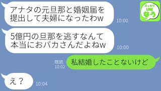 【LINE】私の夫が5億の遺産を相続したと知り略奪連絡してきた幼馴染「アンタの旦那と婚姻届出したわw」→浮かれる勘違い女にとある事実を伝えた末路がwww【総集編】 [upl. by Phyllida]