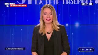 BFMTV  Passage en 2022 dans quot31 décembre la fête ensemble quot avec Perrine Storme • 31 déc 2021 [upl. by Ybok]