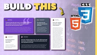 CSS Flexbox Project for Complete Beginners Testimonial Grid [upl. by Schild514]