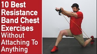 10 Best Resistance Band Exercises For Chest ❌No Attaching Needed❌ [upl. by Oliviero525]