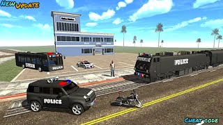 The expensive police car and police train 😱 in indian bike driving 3D [upl. by Ardiekal]