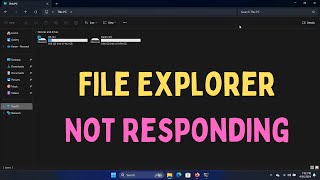 How to Fix File Explorer Not Responding in Windows 11 [upl. by Anertal]