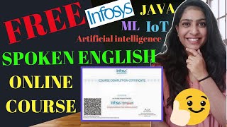 Infosys launched FREE ONLINE courses for Spoken English🤩 certificate courses tamil [upl. by Scever]