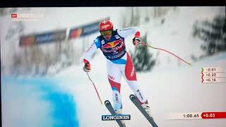 Siegesfahrt von Beat Feuz in der Abfahrt auf der Streif in Kitzbühl [upl. by Letrice]