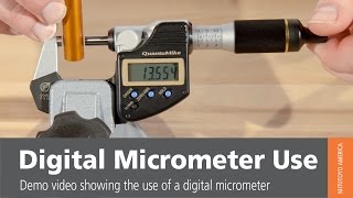 How To Use A Digital Micrometer From Mitutoyo [upl. by Ehcram]