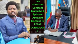 CONSTANT MUTAMBA et Ephraïm Akwakwa affaiblissent l’Etat ou le renforcent Cas flagrants… [upl. by Nahte]