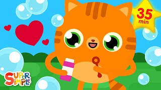 Pop the Bubbles  13 Fun Activity Songs  Kids Songs  Super Simple Songs [upl. by Mitch]