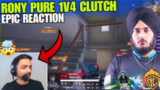 Mazy Epic Reaction On Rony 1v4 GodL🔥✅ [upl. by Valida]