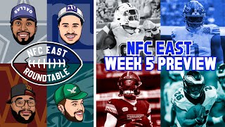 NFC East Roundtable  NFL Week 5 Preview [upl. by Arutak]