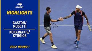 GastonMusetti vs KokkinakisKyrgios Highlights  2022 US Open Round 1 [upl. by Oniluap]