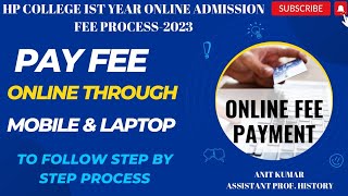 How to deposit HP College first year online Fee for BABSCBCom2024Process of HP College Fee [upl. by Cath]