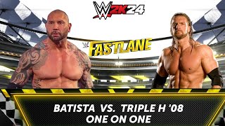 wwe2k24 gameplay  Batista vs Triple H 08  Fastlane [upl. by Rondi612]