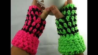 Crocheting Arm Warmers  HATNUT Gaudy and XL 55  Arm Warmers DIY  Veronica Hug [upl. by Leuqram]