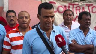 Trabajadores de Hilados Flexilón solicitan firma del contrato colectivo 010914 [upl. by Dusen]