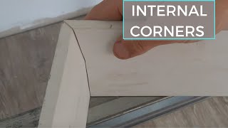 Two Techniques For Baseboard  Skirting Internal Corners [upl. by Chandos21]