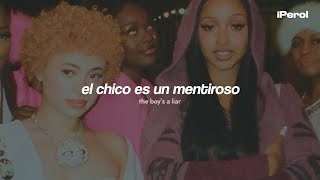 PinkPantheress amp Ice Spice  Boy’s a liar Pt 2 Español  Lyrics  video musical [upl. by Eelydnarb]