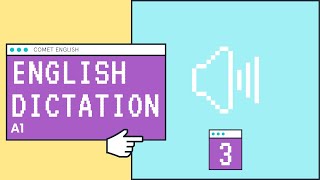 English Dictation A1 ✦ Dictation 3 ✦ Dictado en inglés [upl. by Ynnep]