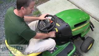 John Deere LA115 Lawn Tractor Controls Intro [upl. by Skye]