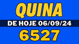 🍀Quina 6527  Resultado Quina 6527  Quina de hoje 6527 060924 [upl. by Erland]