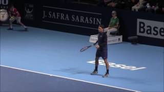 Entrée de Roger FEDERER  Swiss Indoors Basel 2015 [upl. by Nickerson]