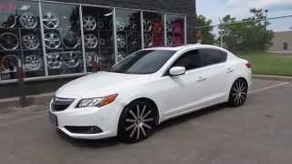 HILLYARD RIM LIONS 2013 ACURA ILX RIDING ON 18 INCH MACHINED CONCAVE WHEELS amp TIRES STARR 222 [upl. by Salomon]