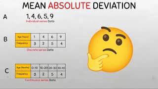 Mean Absolute Deviation for Individual Discrete and Continuous series data made super easy [upl. by Di87]