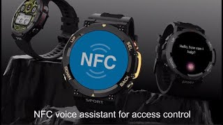 lemfo lf33 NFC Smartwhatch sportivo mais barato do mais bonito e mais completo 2024 [upl. by Inait]