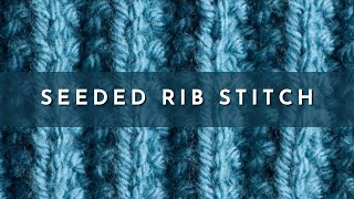 How to Knit the Seeded Rib Stitch  Knitting Stitch Pattern  English Style [upl. by Ssidnak66]