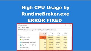 How to Fix High CPU Usage by RuntimeBrokerexe [upl. by Eliathan651]